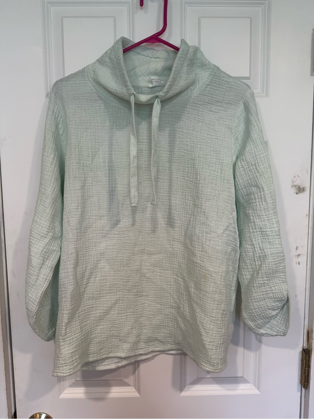 Women’s Light Mint Cowl Neck Pullover Top
